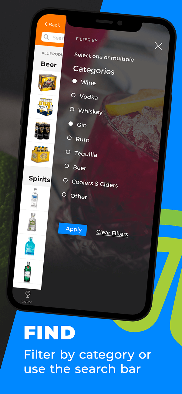 filter different types of alcohol